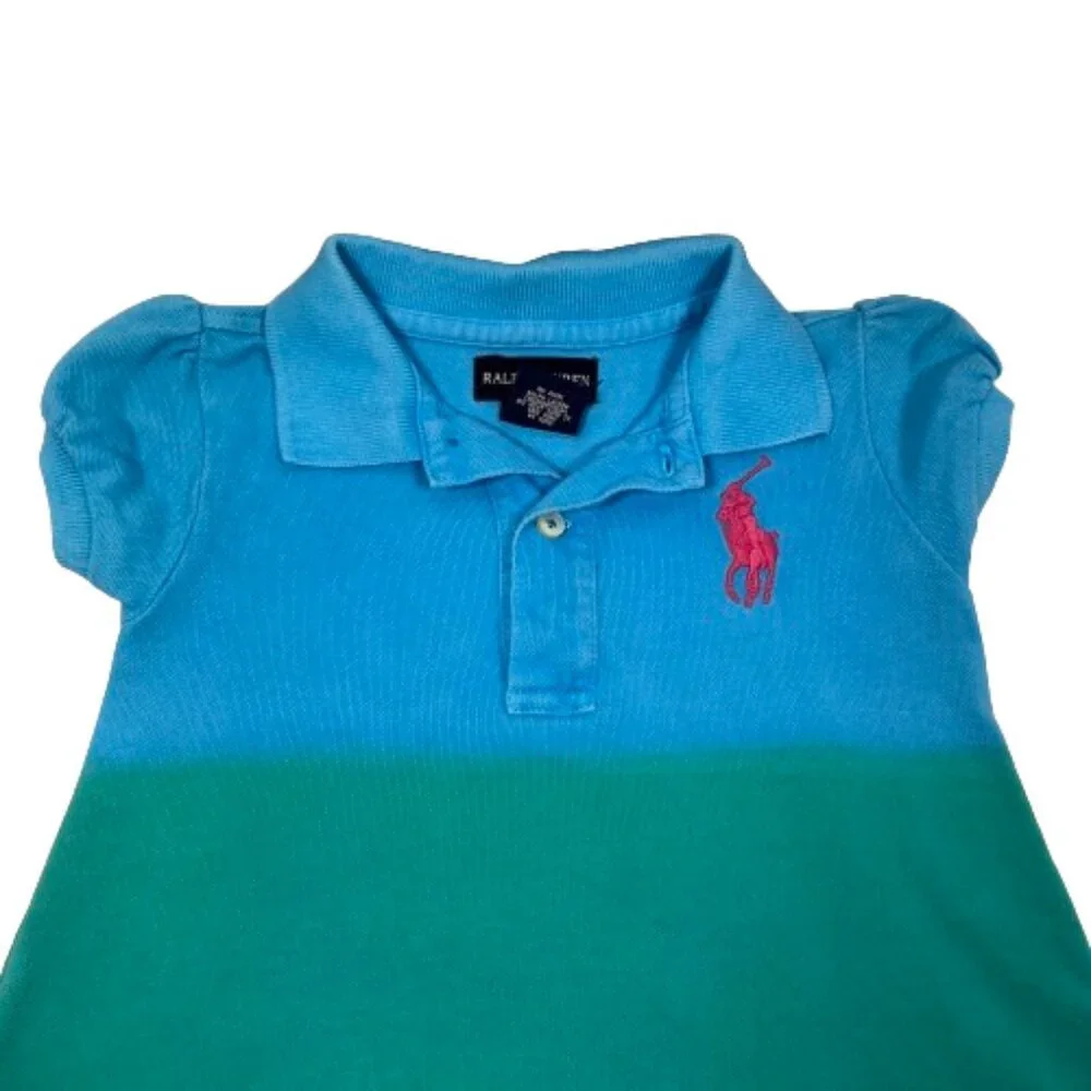 Ralph Lauren Baby Girls‎ Dress and Leggings Size 12M Ombre Embroidered Pony